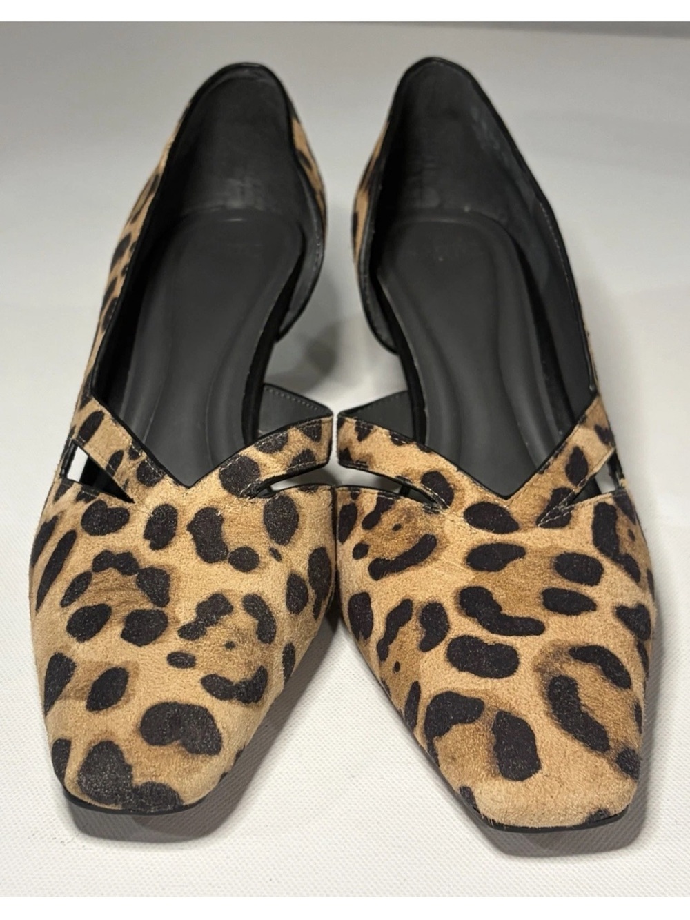 SARTO Animal Print Faux Suede Square Toe Slip-On Pumps, Women’s US 6 M - Picture 3 of 11